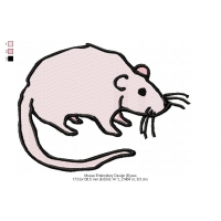 Mouse Embroidery Design 8